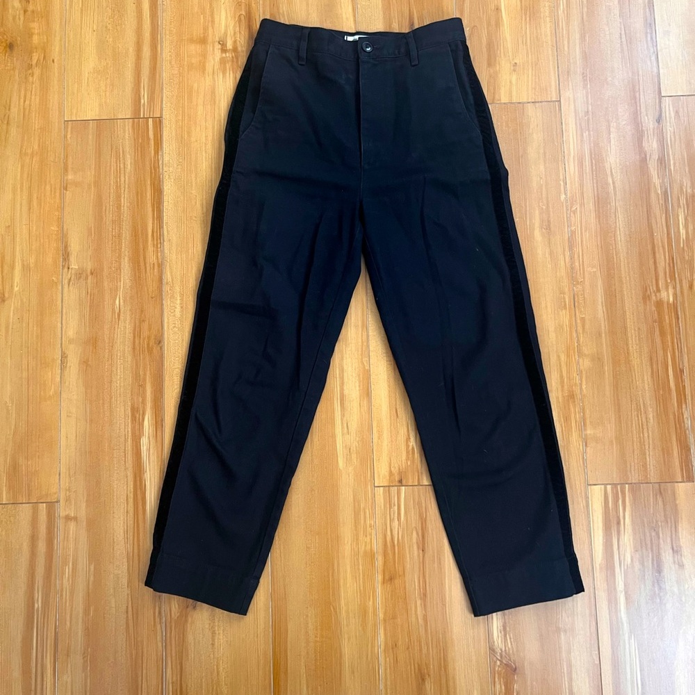 Madewell high waisted velvet tuxedo stripe jeans size 25
